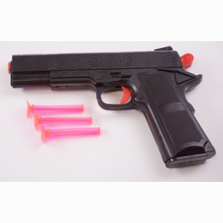 Arrow gun, with 3 arrows, in bag, 22 cm