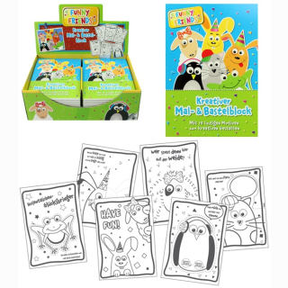 FUNNY FRIENDS Mal- und Bastelblock - ca 15x10,5cm