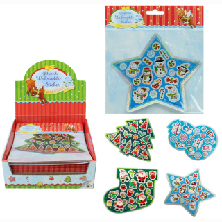 Weihnachts Glitzer-Sticker an Karte ca 17x15cm