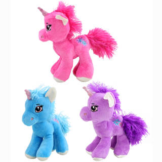 Unicorn 3 colors assorted approx 20 cm