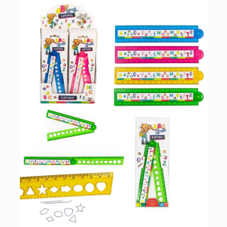 ABC SPASS Klapplineal 4 Farben sortiert 30cm/15 cm