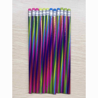 Bleistift Regenbogen mit farbigem Radiergummi