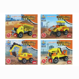 Bausatz Baufahrzeuge 4-fach sortiert in Box ca 9,5x7,5x5cm