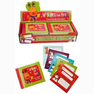 WISHES FOR YOU gift stickers to write on, set of 20