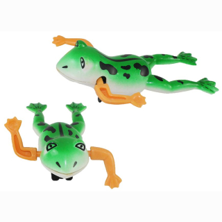Frosch zum Aufziehen mit beweglichen Armen ca 12,5 cm