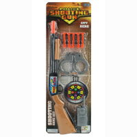 Gewehr auf Karte mit Zubeh&ouml;r - ca 57x19cm