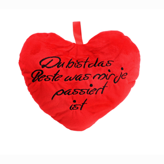 Plush Heart "Du bist das  Beste was mir je passiert ist" 30 cm