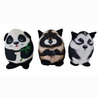 Tier 3-fach sortiert, Panda, Waschb&auml;r, Husky ca 12cm