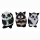 Tier 3-fach sortiert, Panda, Waschb&auml;r, Husky ca 12cm