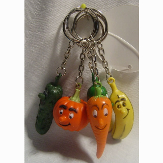 Fr&uuml;chte sortiert an Schl&uuml;sselanh&auml;nger ca 3-6cm