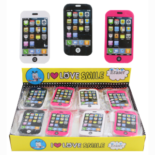 Radiergummi Handy 3 fach sortiert ca 55x30mm