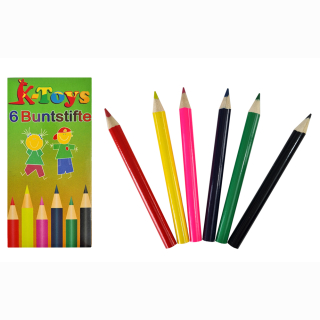 Buntstifte 6er in Schachtel ca 9x4,5x1cm
