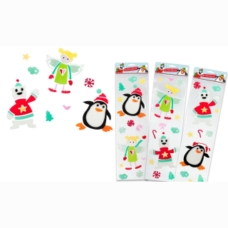 Window pictures gel pictures HELLO WINTER - sheet approx 49x15cm