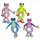 Frog 4 colors assorted approx 47cm