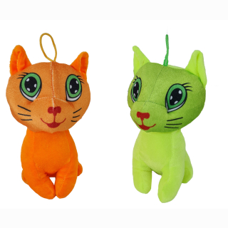 Katze 2-fabrig sortiert ca 18cm