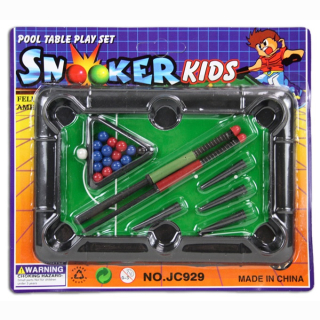 snooker card approx 19 x 20 cm,  table approx 18 x 12 cm