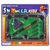 snooker card approx 19 x 20 cm,  table approx 18 x 12 cm