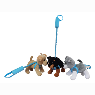 Hund ca 20 cm mit Stab 3 Farben sortiert