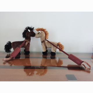 Horse on stick approx. 26 cm 2 colors assorted