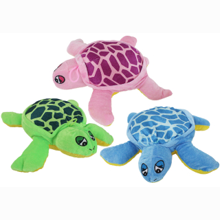 Plush turtle, lying, 3 assorted, 26 cm