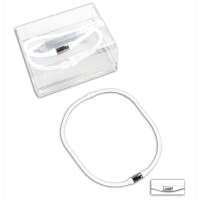 Necklace silicone color white - circumference approx 45cm