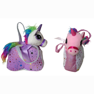 Einhorn mit Tasche 21/24 cm