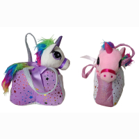 Einhorn mit Tasche 21/24 cm