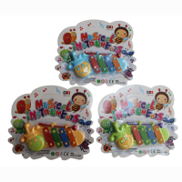 Xylophon 3 Farben sortiert auf Karte ca 20 cm