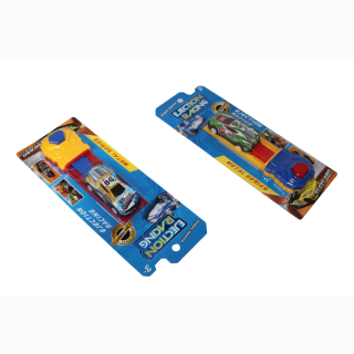 Abschiessauto auf Karte ca 22,5x8,5 cm