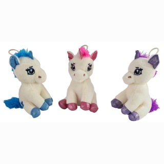 Einhorn 3-farbig sortiert ca 17cm