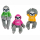 Faultier mit Pullover 3-farbig sortiert - ca 25/40cm