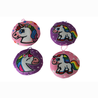 Unicorn cushion 4-way assorted approx. 12cm