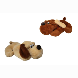 Hund liegend 2-farbig sortiert ca 48cm