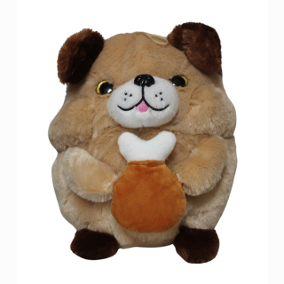 Dog with bone ca 30 cm