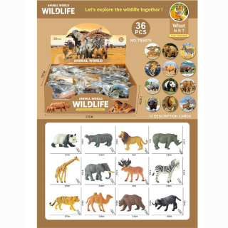 Wildtiere 12 Fach sortiert ca 4,7-6,7cm