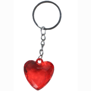 rotes Herz an Schl&uuml;sselanh&auml;nger - ca 3,5cm