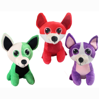 Hund 3-farbig sortiert ca 20cm