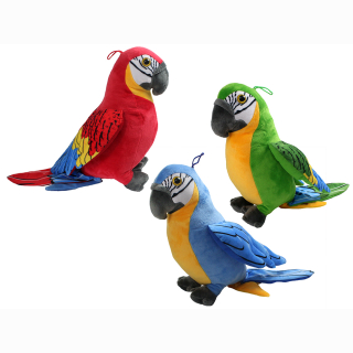Papagei 3 Farben sortiert ca 31cm