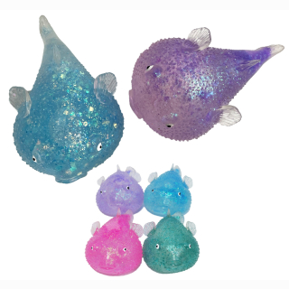 Puffer fish squeeze toy anti-stress approx. 12cm (TPR + Maltose)