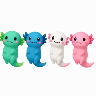 Axolotl Squishy Squeezy Antistress Quetschtier ca 10cm
