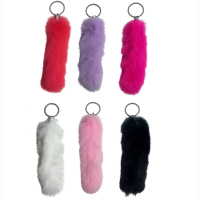 Fuchsschwanz Schl&uuml;sselkette, 6 Farben sortiert, ca...