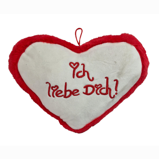 Herz ca 40 cm rot beige Ich liebe Dich