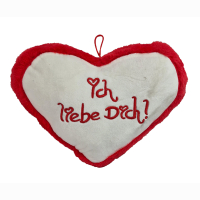 Herz ca 40 cm rot beige Ich liebe Dich