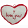 Herz rot beige "I love you" ca 41x32cm