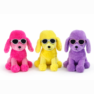 Pudel mit Brille ca 26 cm