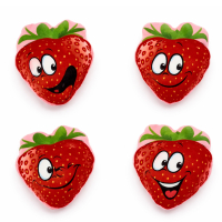 Erdbeere 4-fach sortiert ca 14cm
