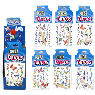 HCM Textil Kleider Tattoos 6-fach sortiert