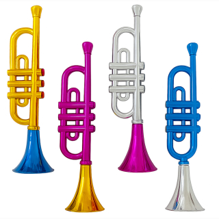 Trompete metallic nur gold ca 33 cm