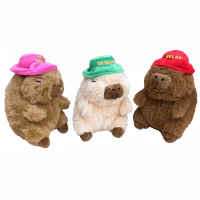 Capybara 3-fach sortiert mit Hut  ca 17 cm