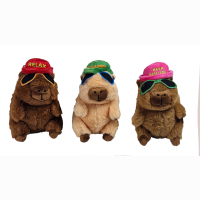 Capybara 3 Farben sortiert ca 20cm mit Hut